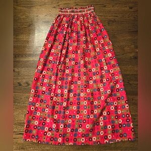 Vintage Neon Floral Maxi Skirt